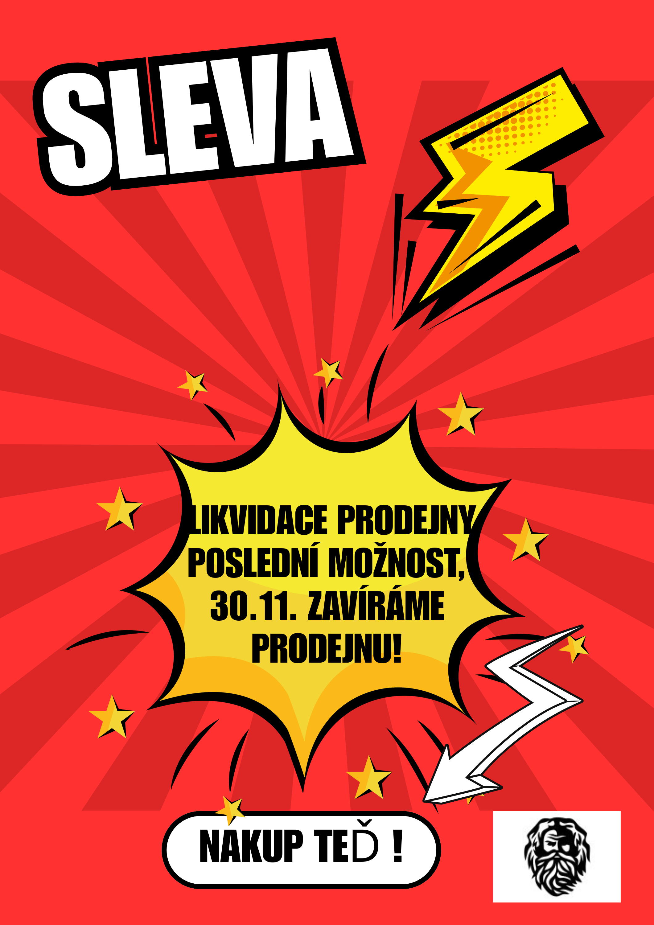 Red And Yellow Playful Illustrative Flash Sale Promo Flyer